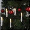 Kerzenlichterkette Baumkerzen - warmweiße Glühlampen E10 Fassung - L: 12m für Innen