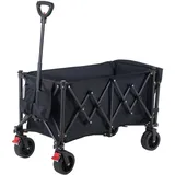 YEAUPE PRO Bollerwagen faltbar aus 4 Richtungen mit Seitenöffnung, 200L 150kg Belastbar, Faltbarer Bollerwagen mit Feststellbremse & Höhenverstellbarem Griff für Strand, Camping, Garten, Olivgrün