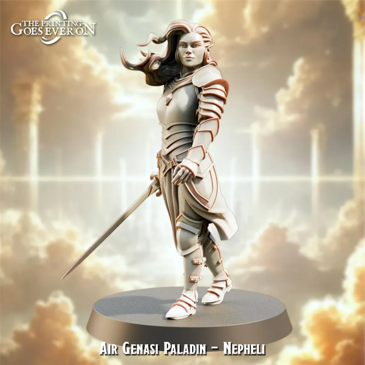 Air Genasi Paladin - Nepheli aus RiftRaiders von The Printing Goes Ever On