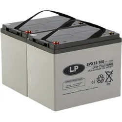 Blei Akku 2x 12V 100Ah passend für 24V Rollstuhl Elektromobil uvm