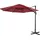 Mendler Gastronomie-Ampelschirm HWC-A96, Sonnenschirm, rund Ø 4m Polyester/Alu 27kg bordeaux ohne St√§nder, drehbar -