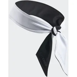 Tennis Stirnband 0,85 m schwarz/weiss, schwarz|weiß, EINHEITSGRÖSSE