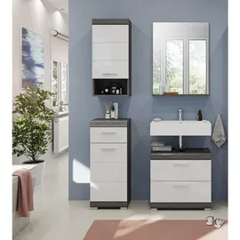 inn.furn Badmöbel-Set Shawn 2-tlg. Weiß Hochglanz