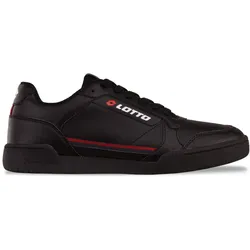 Sneaker LOTTO, Gr. 42, rot (schwarz, rot), Synthetik, Kunstfaser, clean, sportlich, Schuhe, - besonders vielseitig zu kombinieren