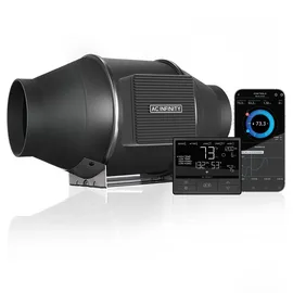 AC Infinity CLOUDLINE PRO T4, leises Inline-Lüftersystem mit Temperatur- und Feuchtigkeitssteuerung, 100 mm