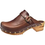 Sanita Comfortwear Clog "Wood-Lillen Open" in Braun | Gr.: 36