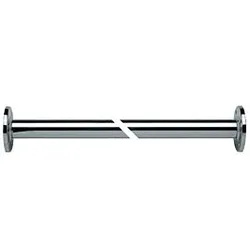 Brausevorhangstange mit Rosetten Baukastensystem, 1200mm, verchromt