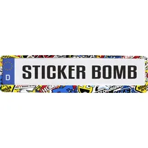 Hermann Schütz Design-Kennzeichenrahmen Sticker-Bomb