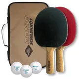 Donic Schildkröt Donic-Schildkröt 788490 - Premium Tischtennis Set Persson 500, 2 Schläger, 3 Bälle, Tasche