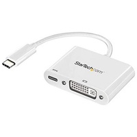 Startech StarTech.com USB-C auf DVI Adapter mit USB Stromversorgung -USB Typ C Adapter - Weiß