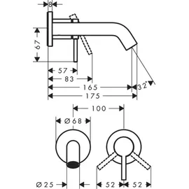 Hansgrohe Tecturis S Einhandmischer Weiß matt