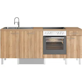 OPTIFIT Küchenzeile Lilly 210 cm braun