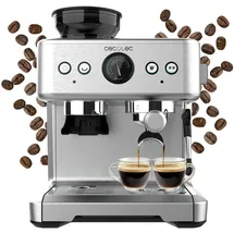 Cecotec Barista Maestro 20 bar schwarz + Kaffeebohnenbehälter und Mühle mit 20 Stufen
