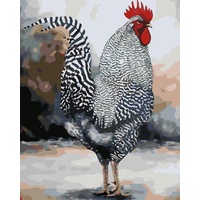 DALWI Malen Nach Zahlen Für Erwachsene Hühner Hähne Malen Nach Zahlen Kits Acryl Malen Nach Zahlen Perfekt Für Die Wanddekoration Zu Hause 40x50cm