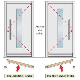 PANTO K504-88 rechts 88 x 198 cm weiß