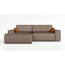 mebloland Ecksofa TOR mit Schlaffunktion. Farbe: Brown. - Braun