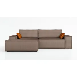 mebloland Ecksofa TOR mit Schlaffunktion. Farbe: Brown. - Braun