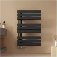 EMKE Paneelheizkörper 762 x 500 mm 397 W schwarz Mittelventil
