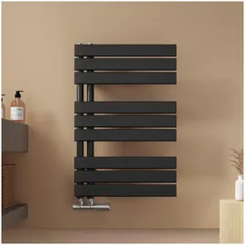 EMKE Paneelheizkörper 762 x 500 mm 397 W schwarz Mittelventil