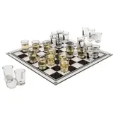 Schach - Glas-Trinkspiel - 35 cm