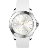 ICE-Watch ICE steel White gold - Weiße Damenuhr mit Silikonarmband - 020384 (Medium)