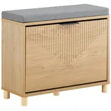 SoBuy Schuhbank 60 x 50 x 24 cm beige / beige