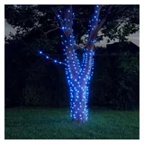 vidaXL LED-Lichterkette Solar 1 m Blau