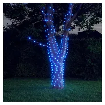 vidaXL LED-Lichterkette Solar 1 m Blau