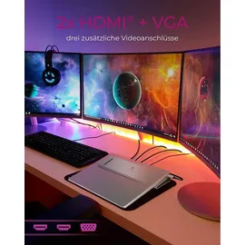 Icy Box RaidSonic ICY Box IB-DK2106-C Multiport-Adapter, USB-C 3.0 [Stecker] (60629)