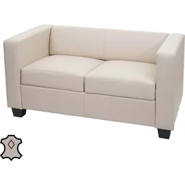 MCW 2er Sofa Lille ~ Leder, creme