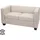 MCW 2er Sofa Lille ~ Leder, creme