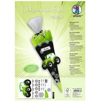 Ursus Dekorationsset Traktor 4 Bogen Bastelkarton DIN A4