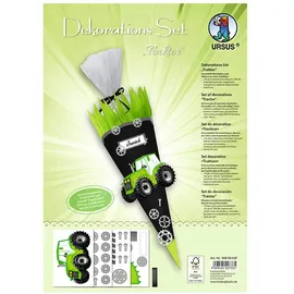 Ursus Dekorationsset Traktor 4 Bogen Bastelkarton DIN A4