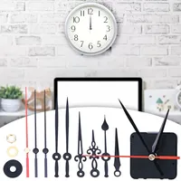 casativo-tech Geräuschloses Uhrwerk Komplettset mit 3 verschiedenen Zeigersätzen, leise schleichende Zeiger ohne Ticken, stabiles Gehäuse, Batteriebetrieb