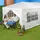 Relaxdays Seitenteile für Pavillon 6 Stück 2 x 3 m Weiß