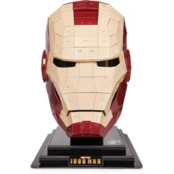 Spin Master 4D Build - Marvel Iron Man-Helm - detailreicher 3D-Modellbausatz aus