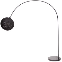 Riess Ambiente Filigrane Bogenlampe COCOONING 205cm schwarz Kugelleuchte Stehleuchte Wohnzimmerlampe