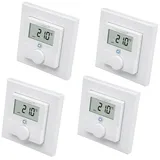 eQ-3 HOMEMATIC IP 156669A0, Wandthermostat mit Luftfeuchtigkeitssensor, 4 Stück