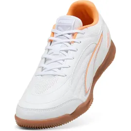 Puma Truco IV IN Herren White/Orange Glow/Vibrant Silver 42,5
