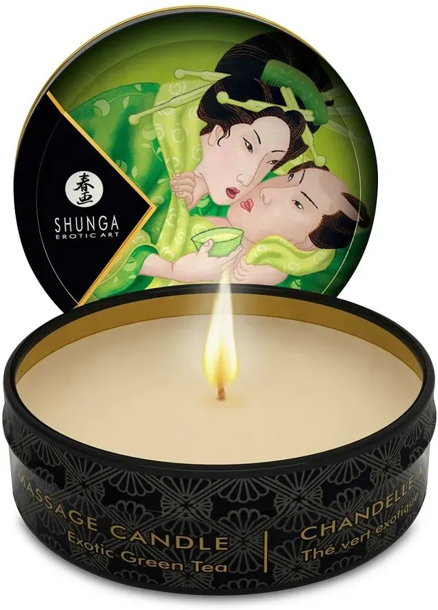 SHUNGA - MINI CARESS BY CANDELIGHT MASSAGEKERZE T GRÜN 30 ML