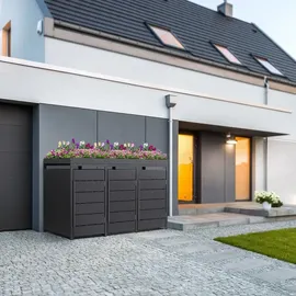 ML-Design Mülltonnenbox 196 x 80 x 124 cm anthrazit