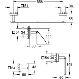 Grohe Start Cube Accessoire Set 4-in-1 411152430