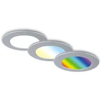 Briloner - 3er Set Bad Einbaustrahler LED mit Fernbedienung,