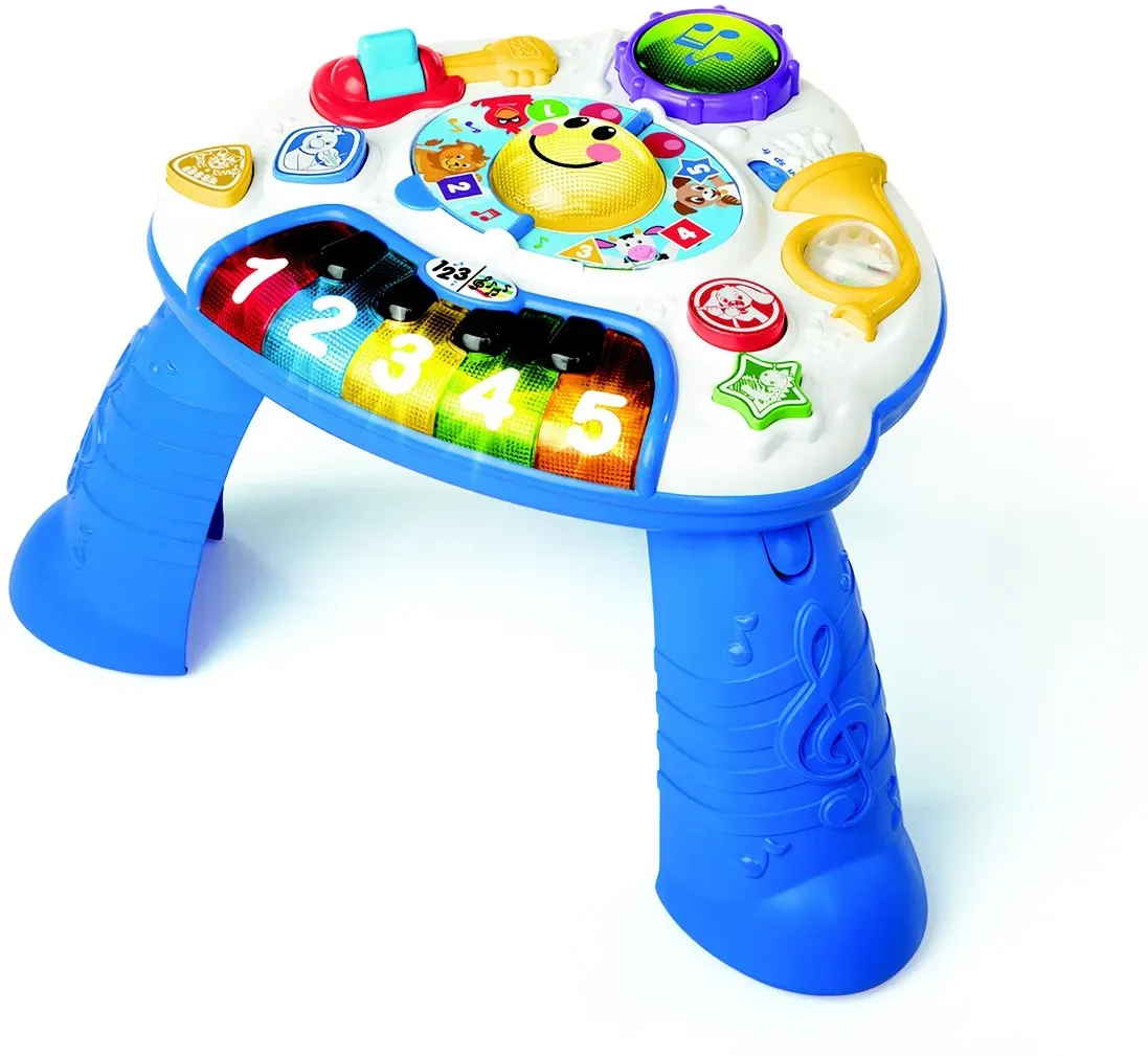 Baby Einstein Spieltisch Musikspielzeug - mehrfarbig, Kunststoff, ab 6 Monaten - Klaviertasten, abnehmbare Beine, Perlenlabyrinth
