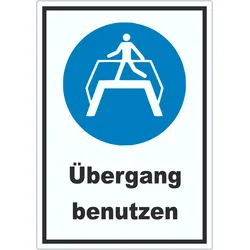 Übergang benutzen Aufkleber A1 (594x841mm)
