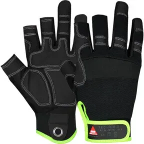 Hase Montagehandschuhe Technik, 3 Finger Größe 10, Velcro