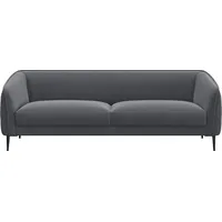 3-Sitzer FLEXLUX "Belle Designsofa, Couch, bequem durch Kaltschaum im Sitz", grau (soft grau), B:218cm H:74cm T:89cm, 100% Polyester, Sofas, Skandinavisches Design, In hochwertiger Verarbeitung