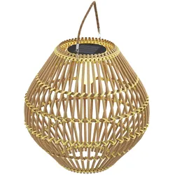 Outsunny Rattan Solarleuchte PE Rattan, Stahl