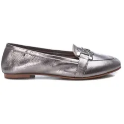 Carmela für Damen. 16049906-PLOMO Leder Ballerina Schuhe 160499 Silber (37), Wohnung, Keine, Lässig, Klassisch