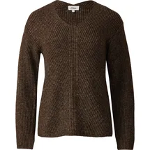s.Oliver Strickpullover Relaxed Fit V-Ausschnitt Braun 42